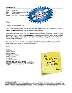 Walker Chevrolet _EmailLaser_081417_Best Month
